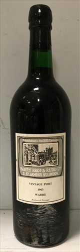 Lot 871 - Warre's vintage port 1963