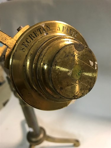 Lot 299 - A French lacquered brass 9cm refracting...