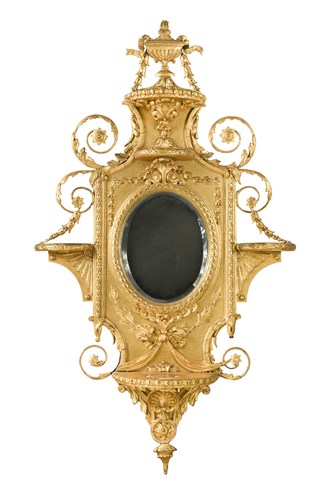 Lot 348 - A pair of Victorian giltwood and gesso wall brackets