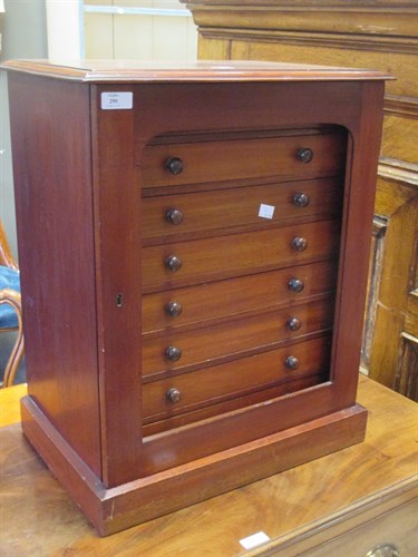 Lot 290 - A Victorian mahogany collector's cabinet with...