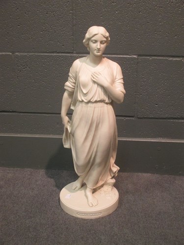 Lot 88 - Parian ware figure of Nora Creina, signed R...