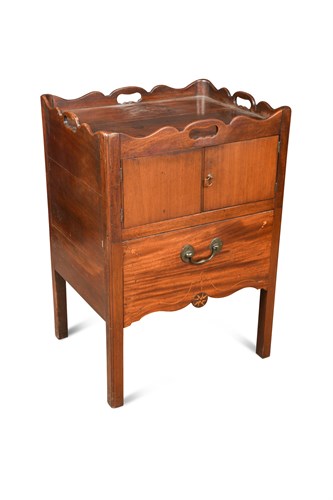 Lot 344 - A George III mahogany night table