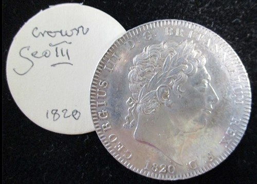 Lot 263 - George III silver crown, 1820, good VF, together with an 1819 crown, F/VF (2)