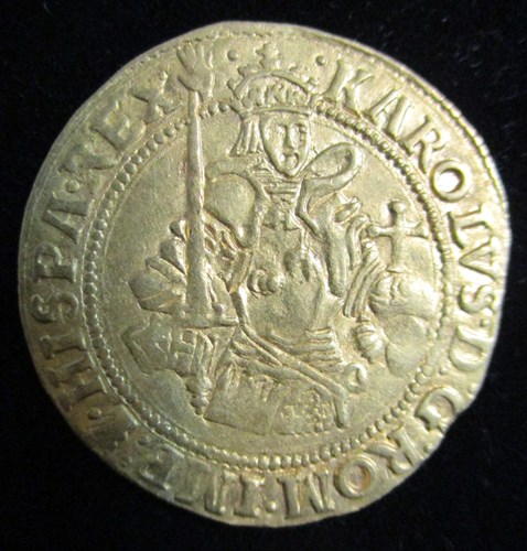 Lot 238 - Belgium (Brabant) Charles V (1521-45) gold florin, Carolus d'Or, 5.3 g (F)