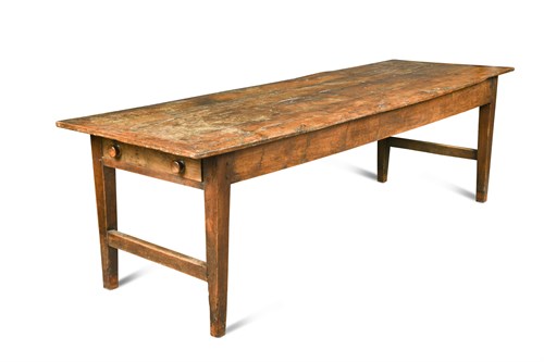 Lot 318 - A late 18th century French oak farmhouse table
