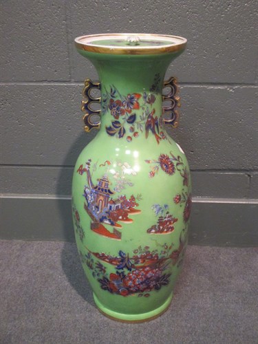 Lot 62 - A Masons Ironstone pottery floor vase in the...