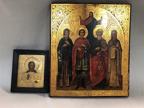 Lot 193 - A Balkanic painted icon, late 19th century