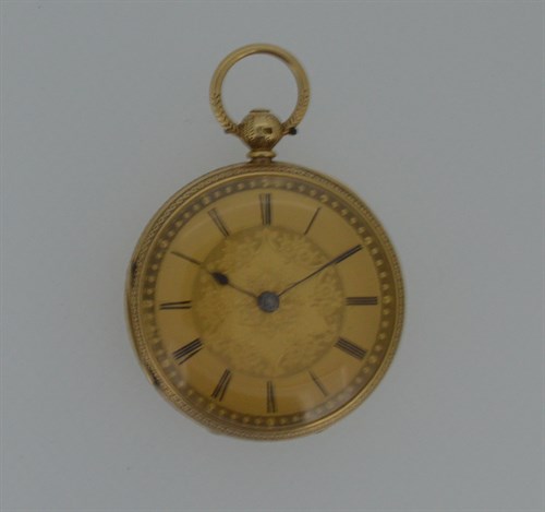 Lot 184 - An unsigned 18ct gold open faced pocket watch