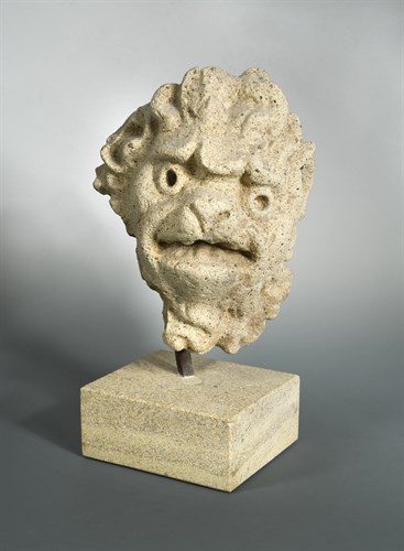 Lot 181 - A Medieval stone lion's head, possibly 13th century