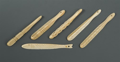 Lot 168 - Six ivory Shaman fortune telling sticks, north east China, circa 1880's