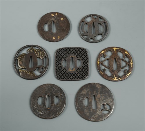 Lot 171 - Seven various tsuba, Edo period