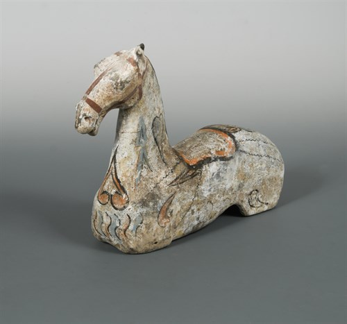 Lot 10 - A painted pottery model of a horse, Han dynasty