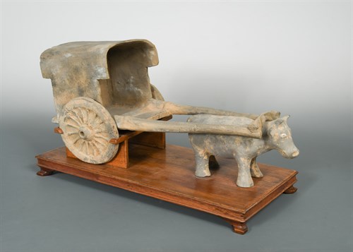 Lot 14 - A Northern Wei Ox cart, Six Dynasties period