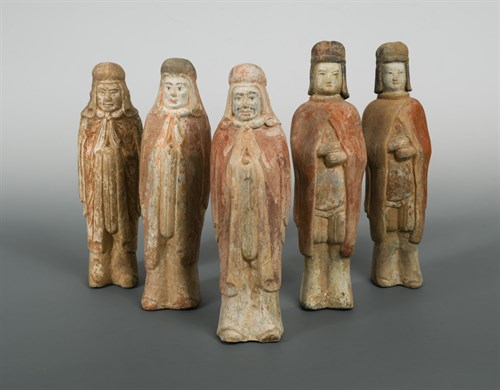 Lot 17 - A group of five soldiers, Northern Qi period