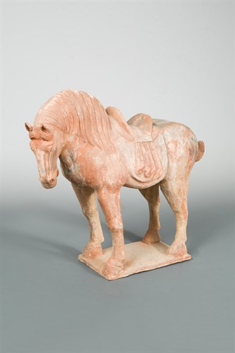 Lot 190 - A pottery figure of a horse, possibly Tang dynasty