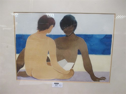 Lot 327 - Pier Steensma (20th century), two watercolours,...