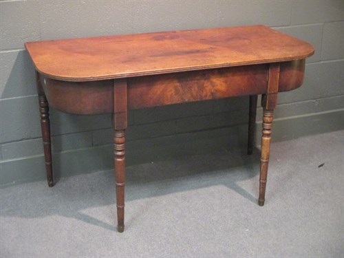 Lot 342 - A George IV mahogany D shape side table, 72 x...