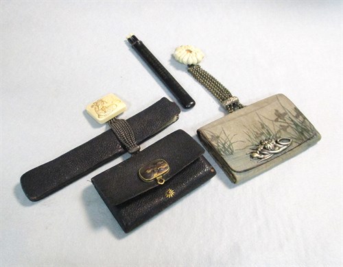 Lot 191 - Two Sagemono and tools, Meiji period