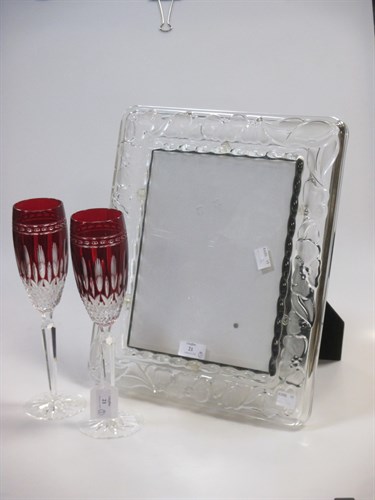 Lot 21 - A Waterford frame 'Marquis' & a pair of tall...
