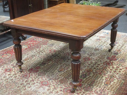 Lot 412 - A Victorian mahogany extending dining table,...