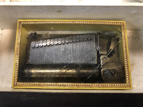 Lot 417 - A late 19th century French birdseye maple Palais Royale type sewing box in the form of a harpsichord