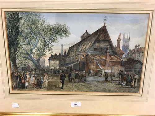 Lot 188 - F. Fenton, Sadler's Wells in 1847, watercolour,...