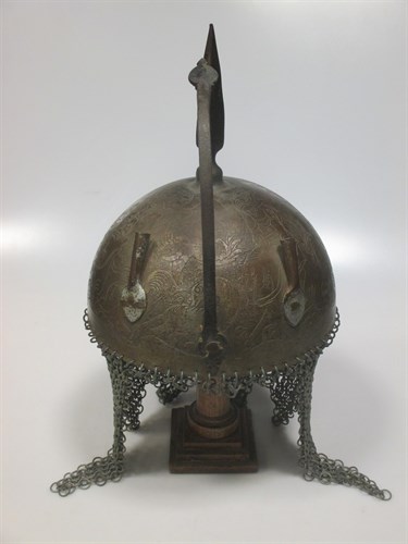 Lot 83 - An Persian Kulah Khud spiked helmet in the...