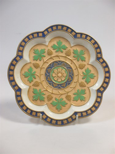 Lot 13 - A Minton Pugin design shaped dish with...