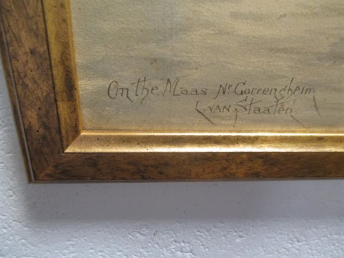 Lot 222 - Louis van Staaten (1836-1909). On the Maas Nr....