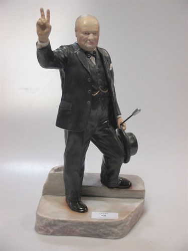 Lot 65 - A limited edition Bronte figure of Sir Winston...