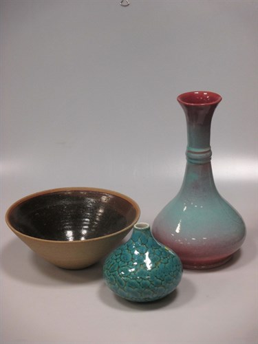 Lot 43 - An Alan Brough bowl, a Littlehampton Sussex...