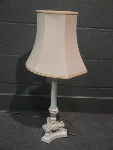 Lot 520 - A Rosenthal white glazed corinthian column lamp