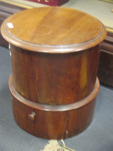 Lot 454 - A mahogany cylindrical commode, 46 x 43cm