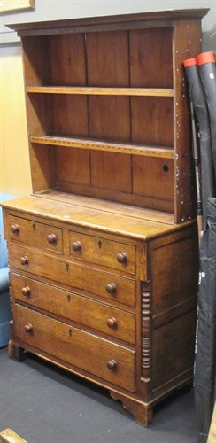 Lot 420 - An early 19th century North Country oak...