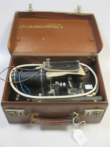 Lot 91 - A cased Electro convulsive therapy machine by...