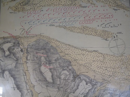 Lot 131 - A coloured linen map titled 'Positions of the...