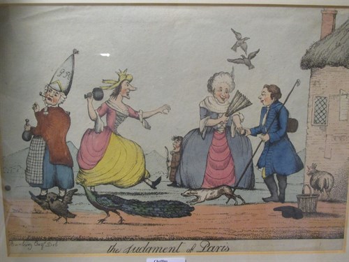 Lot 228 - A Bunbury coloured caricature, 'The Judgment...