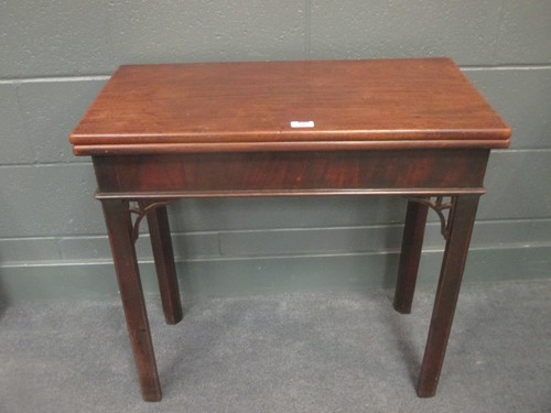 Lot 745 - A George III mahogany card table