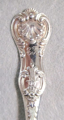Lot 155 - Glasgow - A set of twelve Victorian Scottish silver teaspoons with accompanying tongs