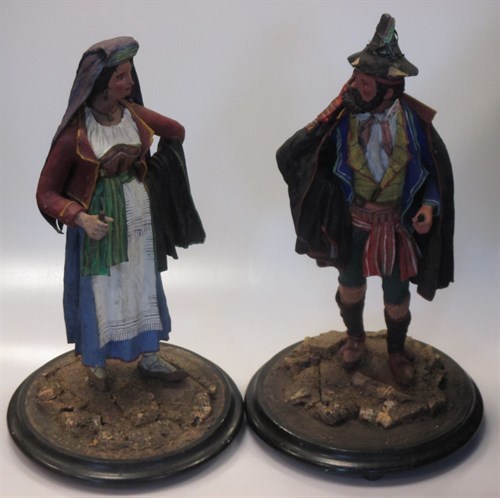 Lot 156 - A pair of papier mache figures