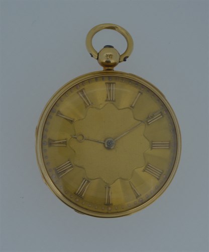 Lot 186 - Ino. Edmonds - A William IV 18ct gold open faced pocket watch