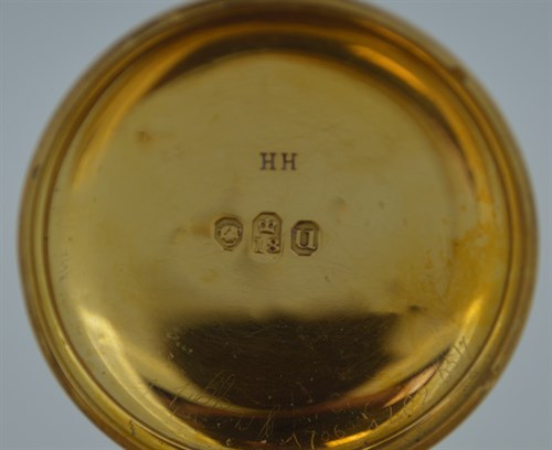 Lot 186 - Ino. Edmonds - A William IV 18ct gold open faced pocket watch