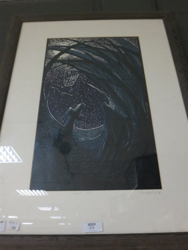 Lot 478 - Tom Gallant (British, 20th Century),, A wolf...
