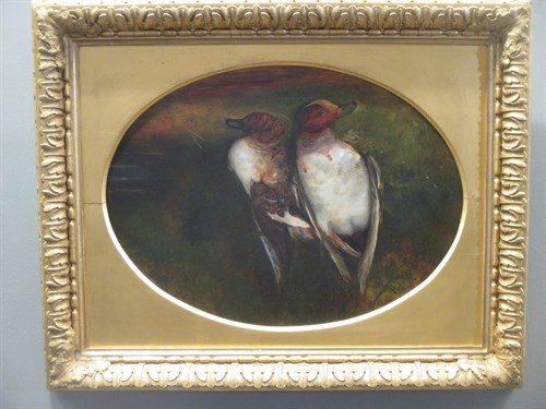 Lot 320 - 19th century English school 'Game ducks...