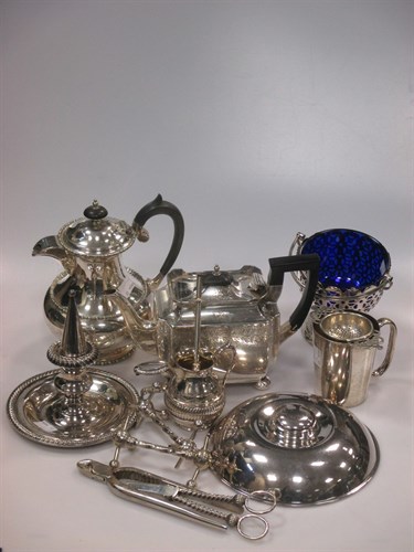 Lot 294 - A collection of silver plated items including...