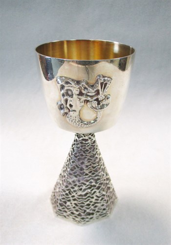 Lot 66 - John Willmin for Aurum, a limited edition silver and silver gilt Ely Cathedral goblet, London 1973