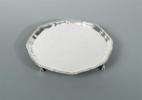 Lot 127 - A George V silver waiter