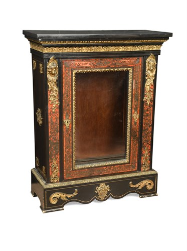 Lot 557 - A mid-19th century boulle work pier cabinet