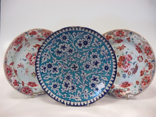 Lot 46 - Nine Chinese export 19th century blue & white...