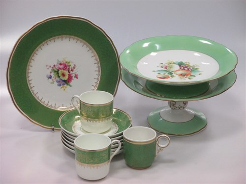 Lot 56 - Five Royal Worcester dinner plates together...